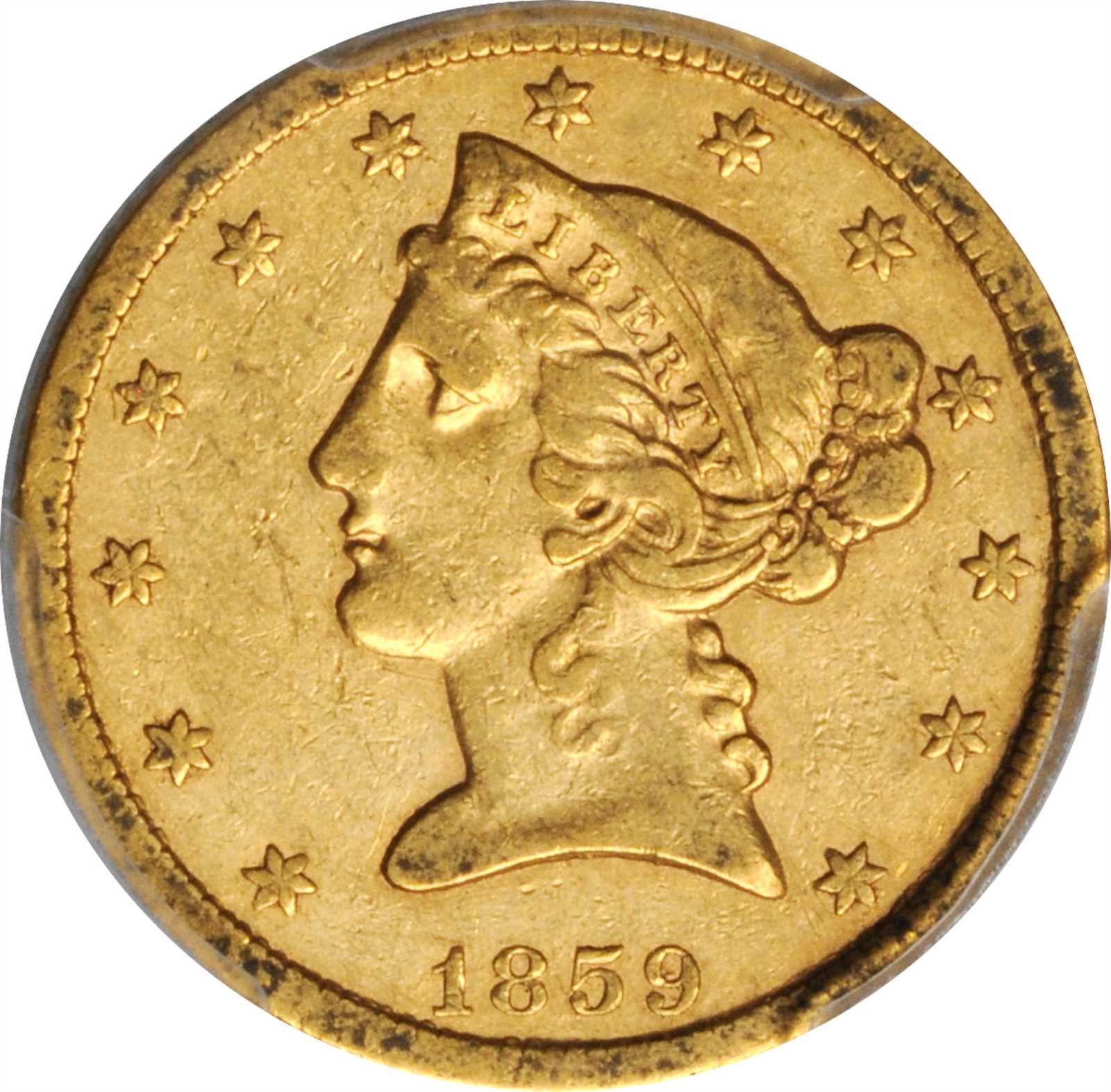 image for: 1859-S Liberty Head Half Eagle. VF-30 (PCGS).