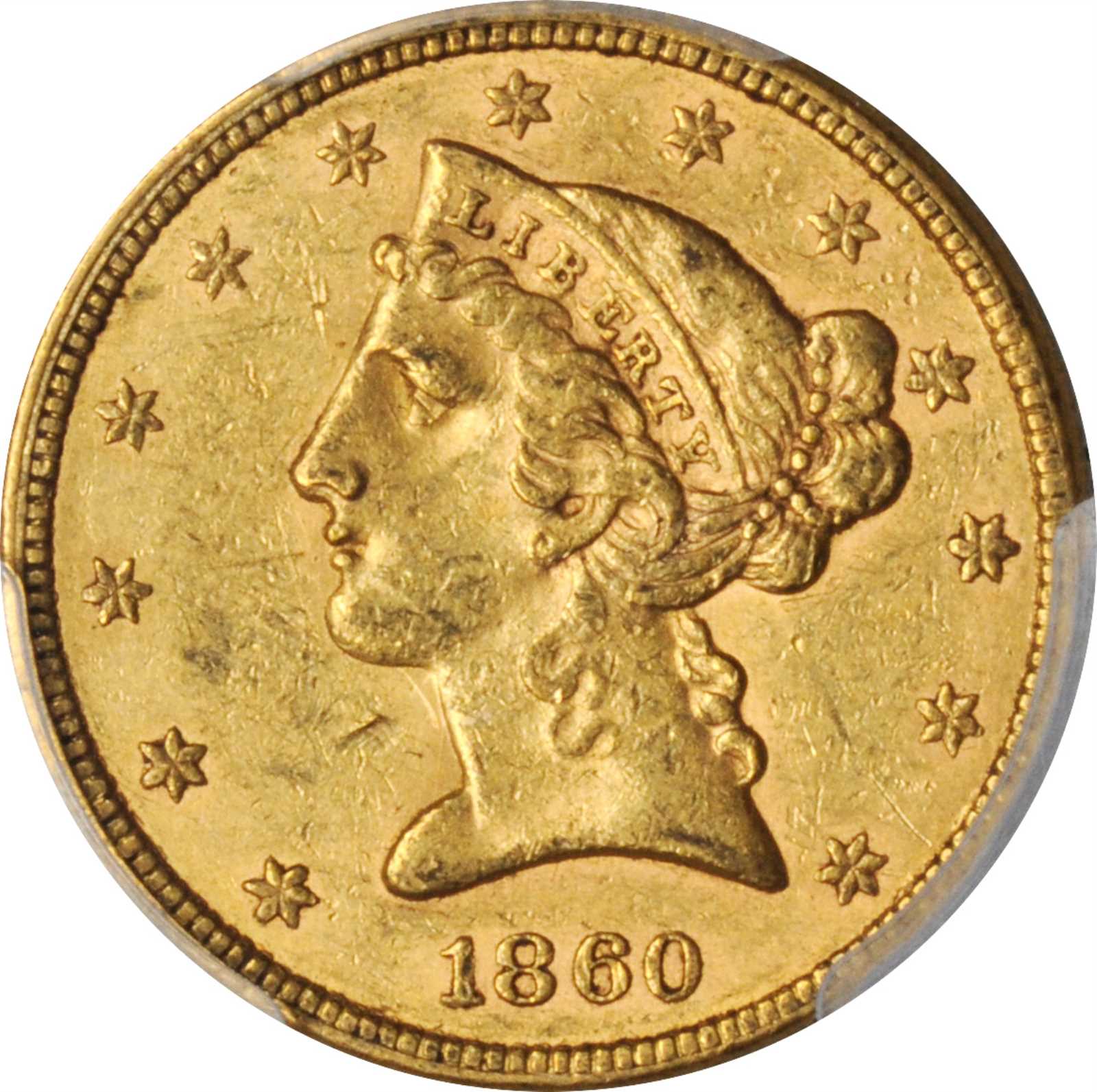 image for: 1860 Liberty Head Half Eagle. AU-53 (PCGS). CAC.