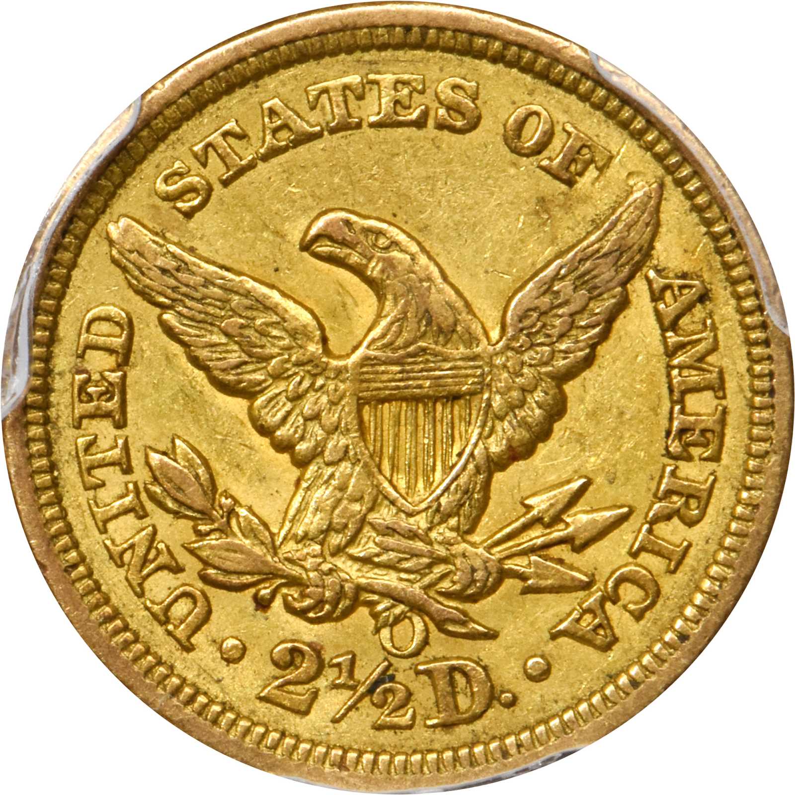 image for: 1856-O Liberty Head Quarter Eagle. Winter-1, the only known dies. AU-50+ (PCGS). CAC.