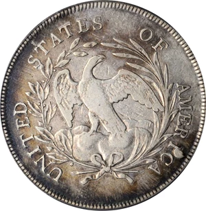 image for: 1796 Draped Bust Silver Dollar. BB-65, B-5. Rarity-4. Large Date, Small Letters. VF-30 (PCGS).