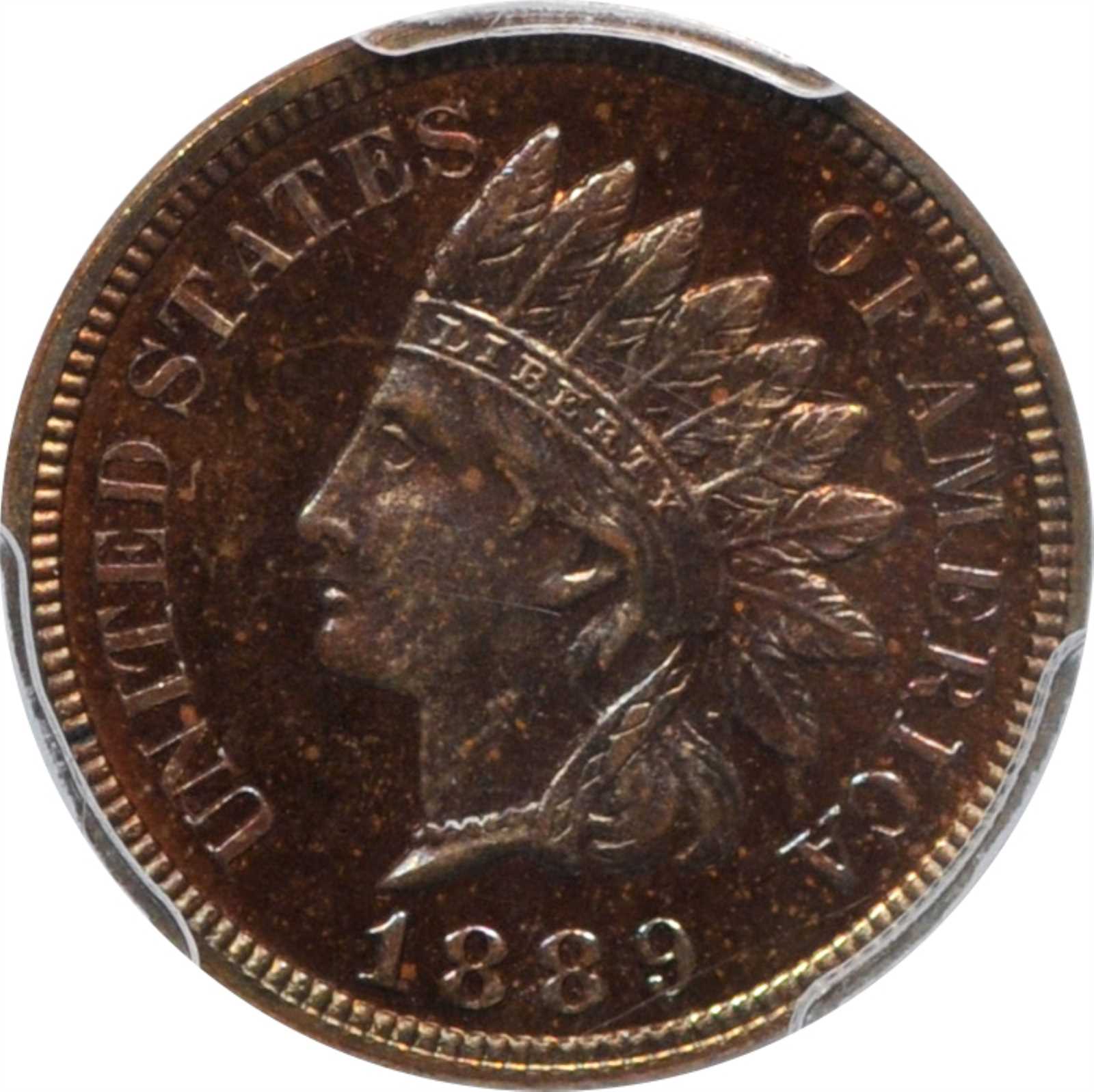 image for: 1889 Indian Cent. Proof-65+ RB (PCGS).
