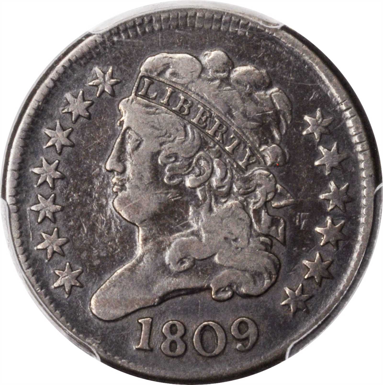 image for: 1809 Classic Head Half Cent. C-4. Rarity-3. Small o Inside 0. VF-20 (PCGS).