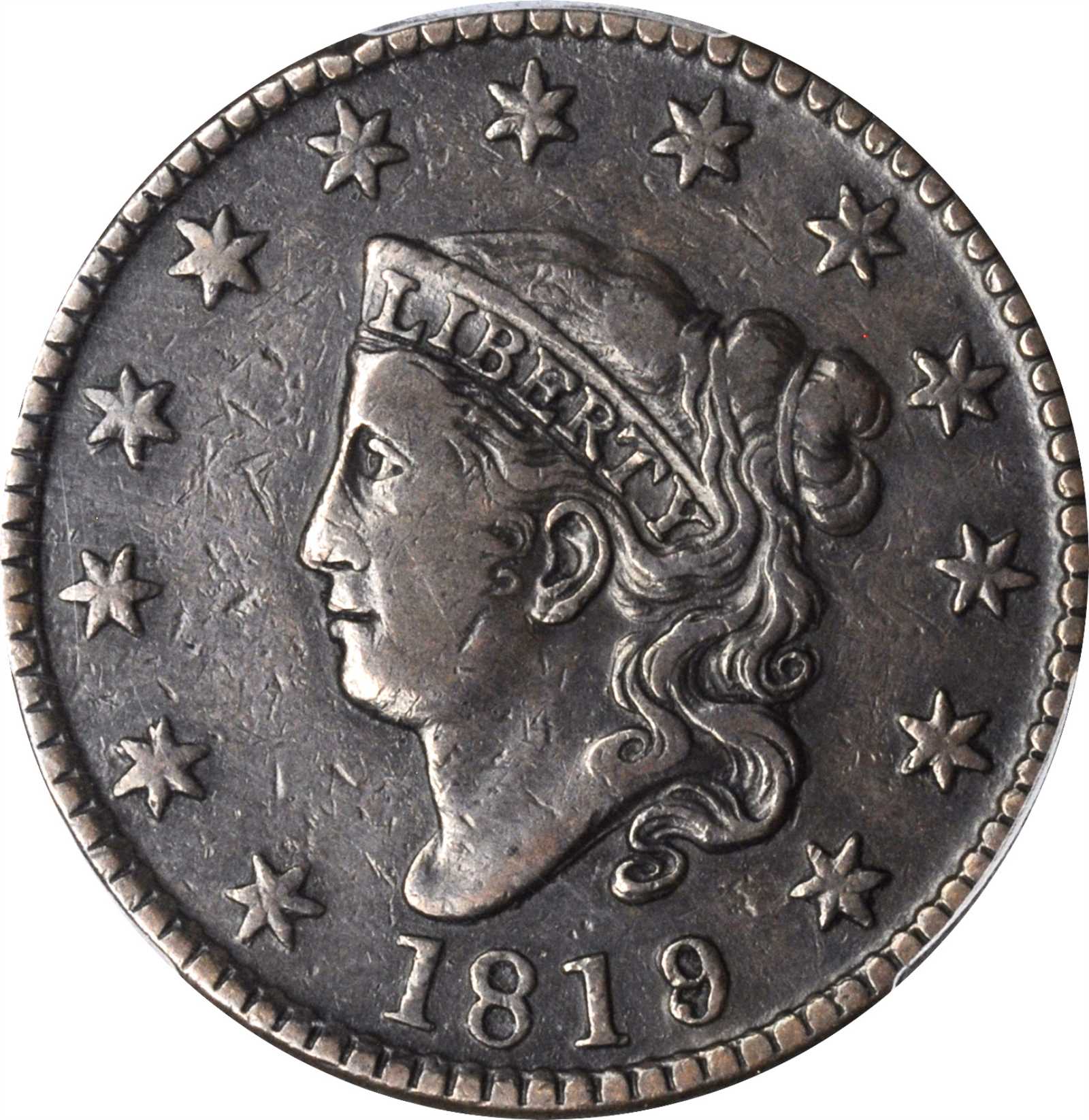 image for: 1819/8 Matron Head Cent. N-1. Rarity-1. VF-25 (PCGS).
