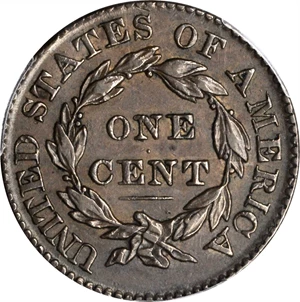 image for: 1828 Matron Head Cent. N-10. Rarity-1. Small Wide Date. EF-40 (PCGS).
