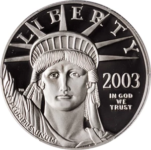 image for: 2003-W One-Ounce Platinum Eagle. Proof-69 Deep Cameo (PCGS).
