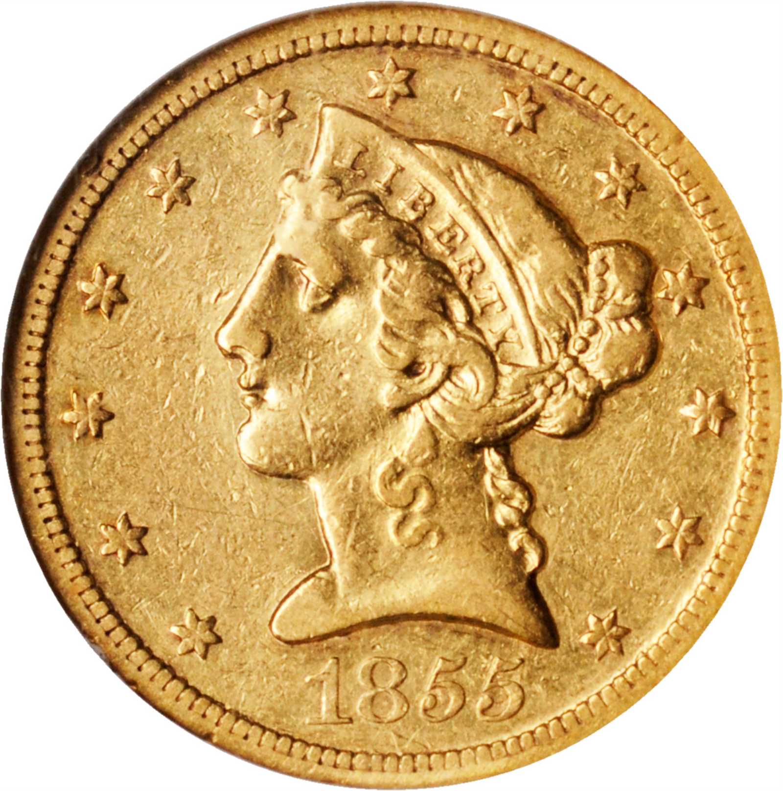 image for: 1855-S Liberty Head Half Eagle. EF-45 (NGC).