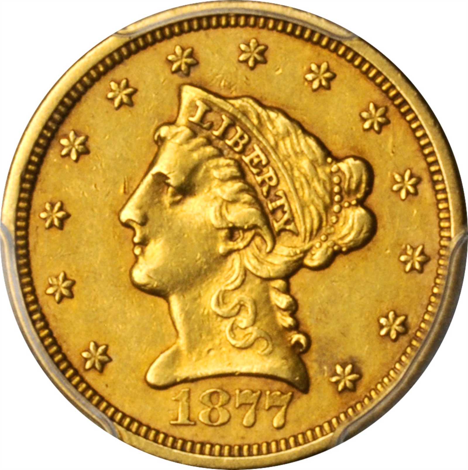 image for: 1877-S Liberty Head Quarter Eagle. EF-45 (PCGS). CAC.