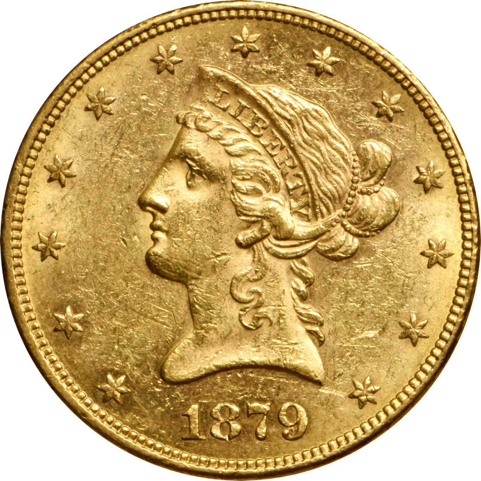 1879 Liberty Head Eagle. MS-60 (PCGS).