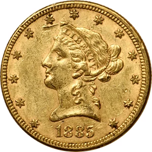 image for: 1885 Liberty Head Eagle. AU-53 (PCGS).