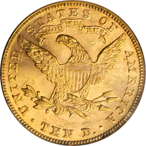 image for: 1890 Liberty Head Eagle. AU-58 (PCGS). OGH.