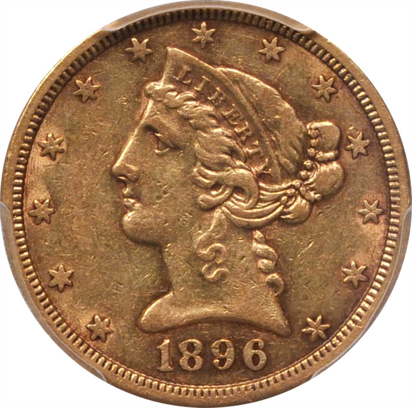 image for: 1896-S Liberty Head Half Eagle. AU-50 (PCGS).