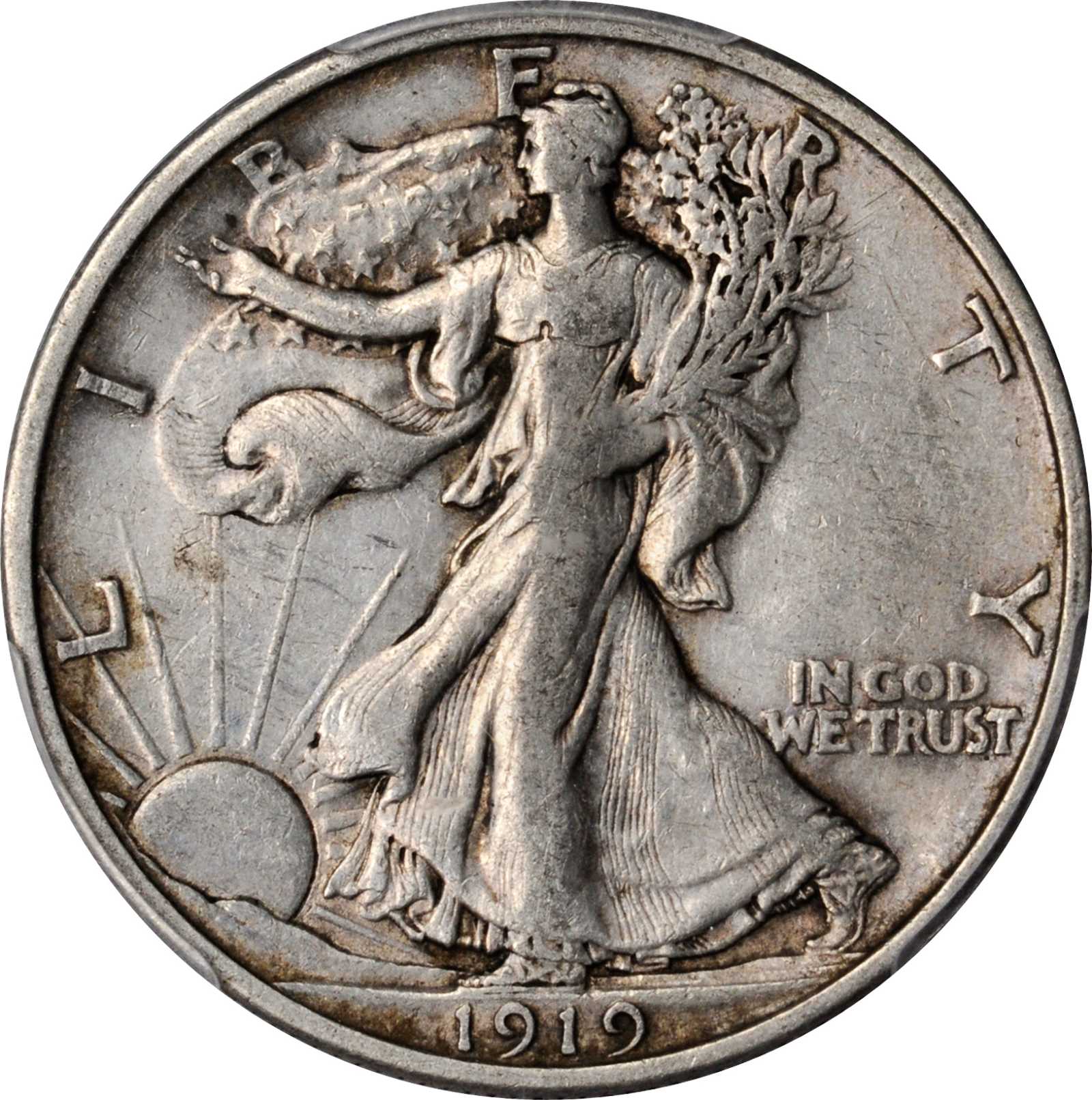 1919 Walking Liberty Half Dollar. EF-40 (PCGS).