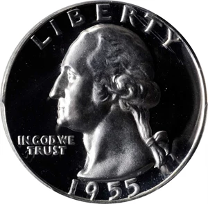 image for: 1955 Washington Quarter. Proof-68 Deep Cameo (PCGS).