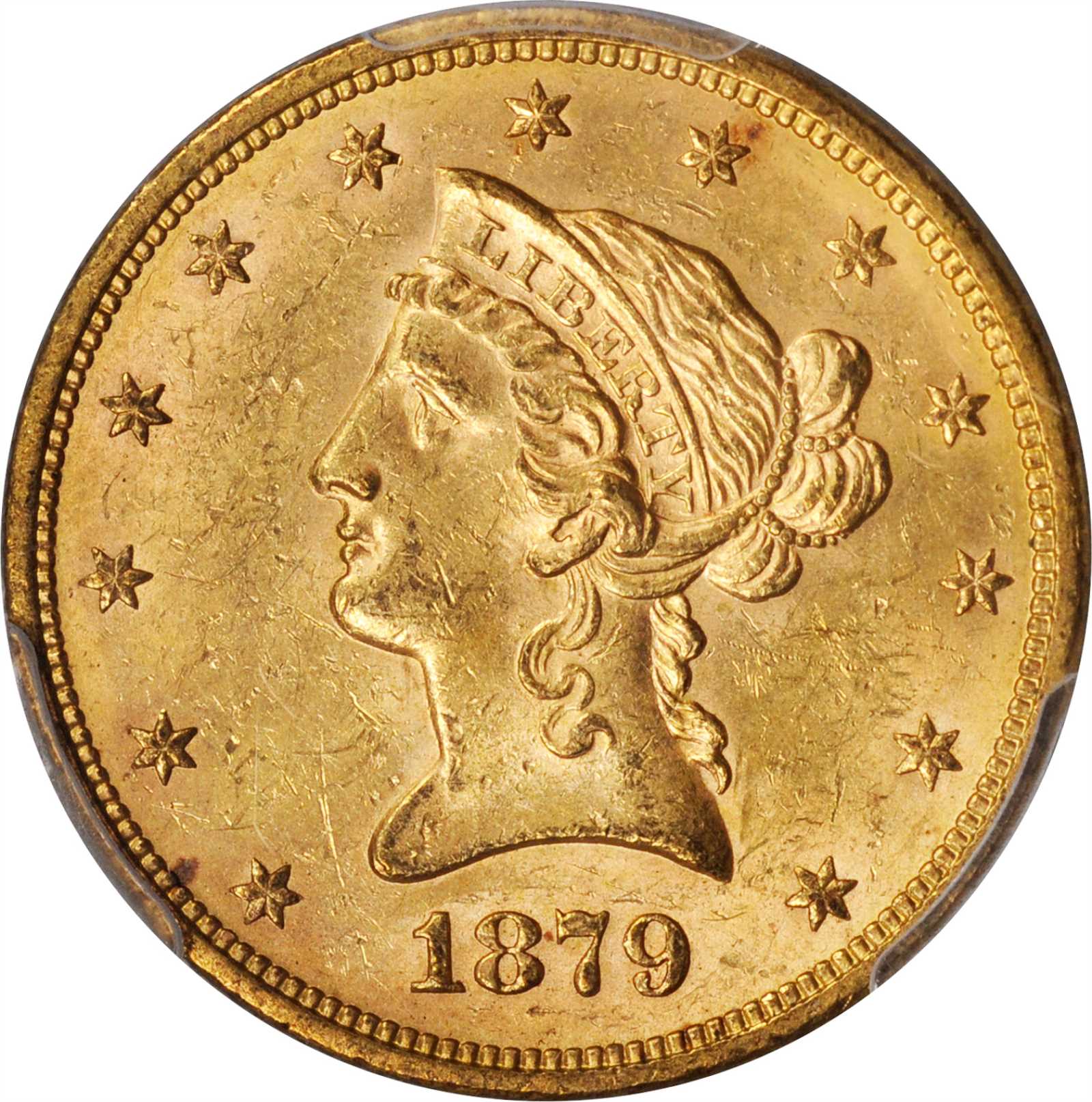 image for: 1879-S Liberty Head Eagle. MS-62 (PCGS). CAC.
