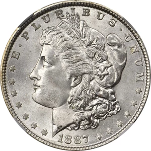 image for: 1887 Morgan Silver Dollar. MS-68 (NGC).
