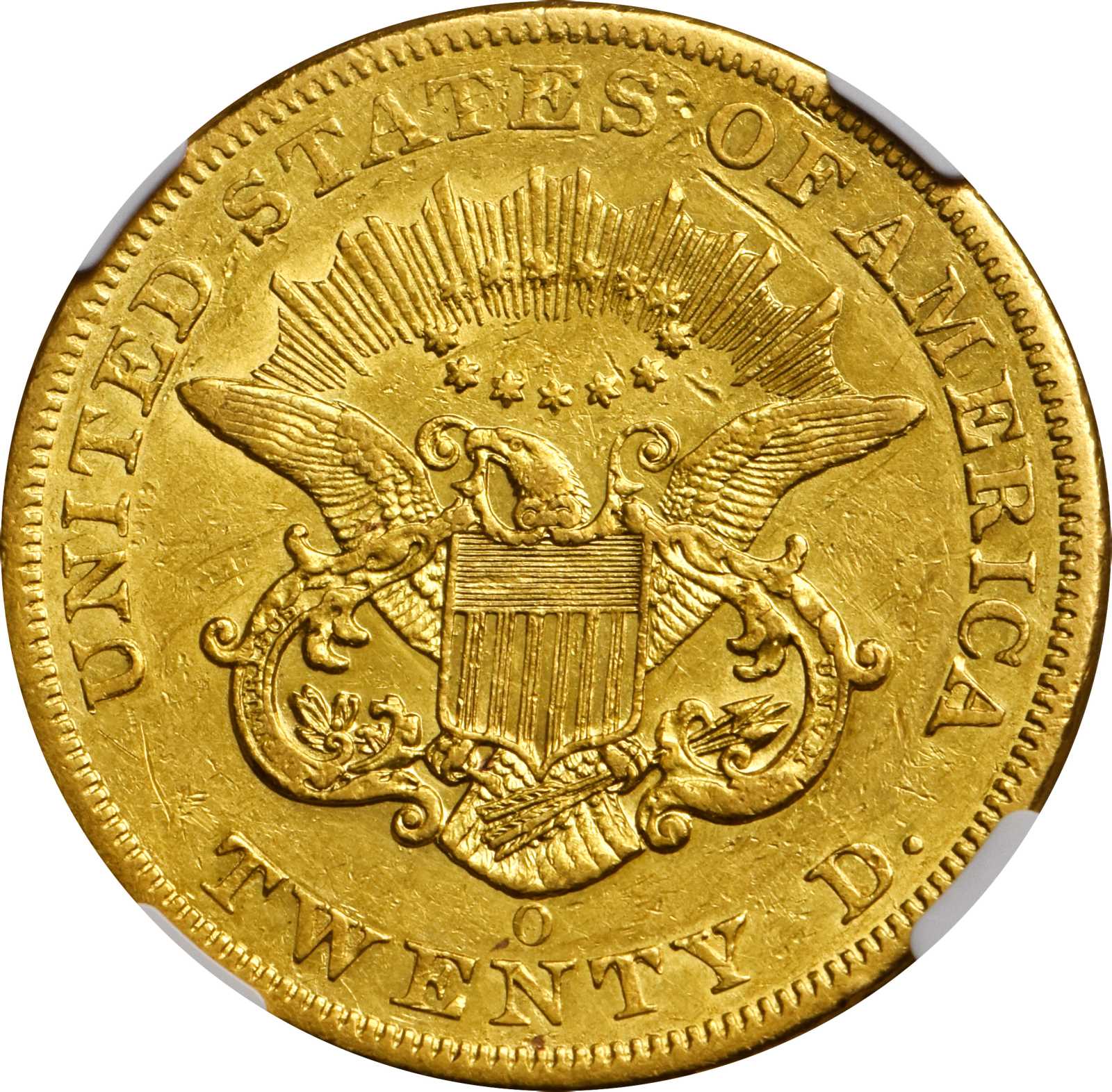 image for: 1856-O Liberty Head Double Eagle. Winter-1, the only known dies. AU-53 (NGC).