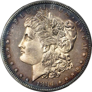 image for: Complete 1884 Proof Set of Minor and Silver Coinage. (PCGS). CAC.