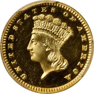 image for: 1888 Gold Dollar. JD-1, the only known dies. Rarity-4+. Proof-65+ Cameo (PCGS). CAC.
