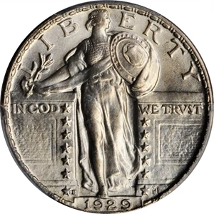 image for: 1929-D Standing Liberty Quarter. MS-64 FH (PCGS).