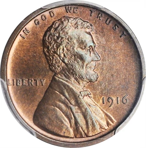 image for: 1916 Lincoln Cent. Proof-66 RB (PCGS). CAC.
