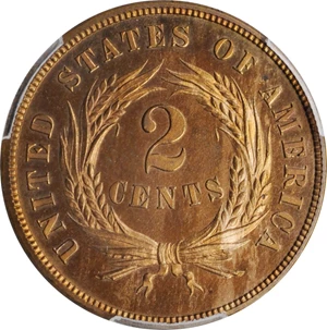 image for: 1867 Two-Cent Piece. Proof-64 RD (PCGS).