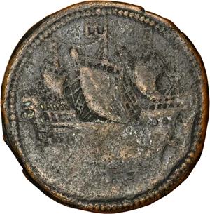 image for: Undated (ca. 1616) Sommer Islands Shilling. BMA Type I, W-11460. Rarity-5. Small Sail. VG-8 (PCGS).