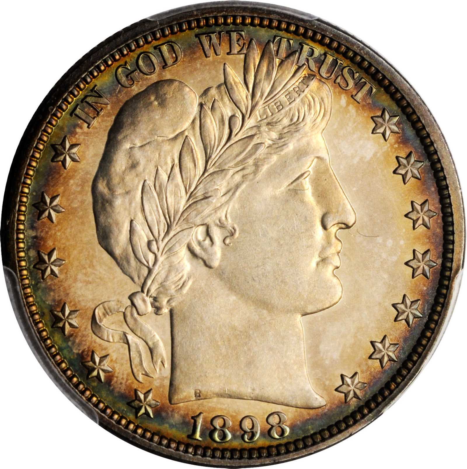 image for: 1898 Barber Half Dollar. Proof-64 Cameo (PCGS).