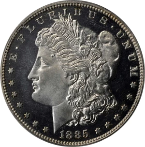 image for: 1885 Morgan Silver Dollar. Proof-63 (PCGS). CAC. OGH.