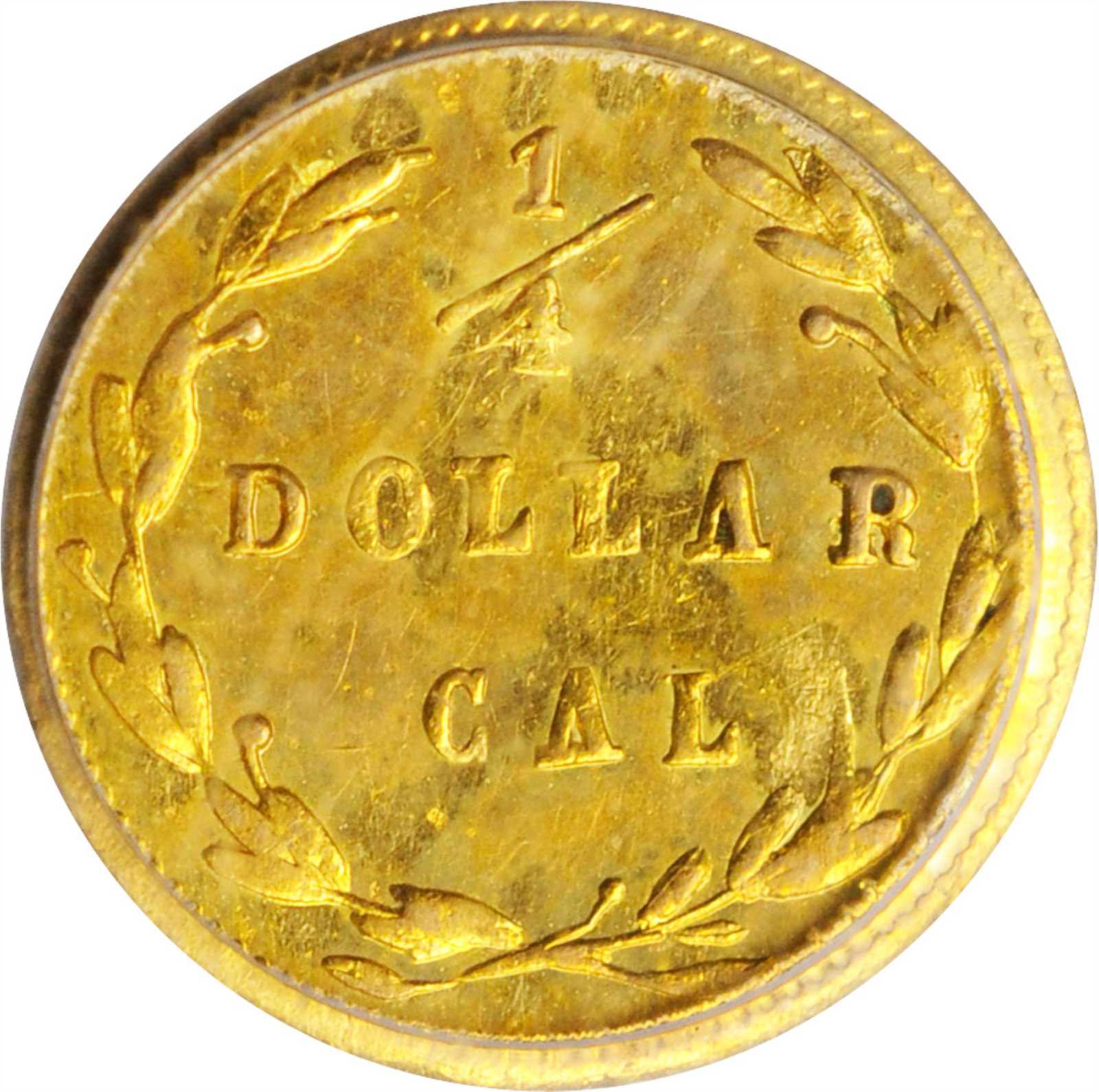 image for: 1871-G Round 25 Cents. BG-840. Rarity-4-. Liberty Head. MS-62 (PCGS).