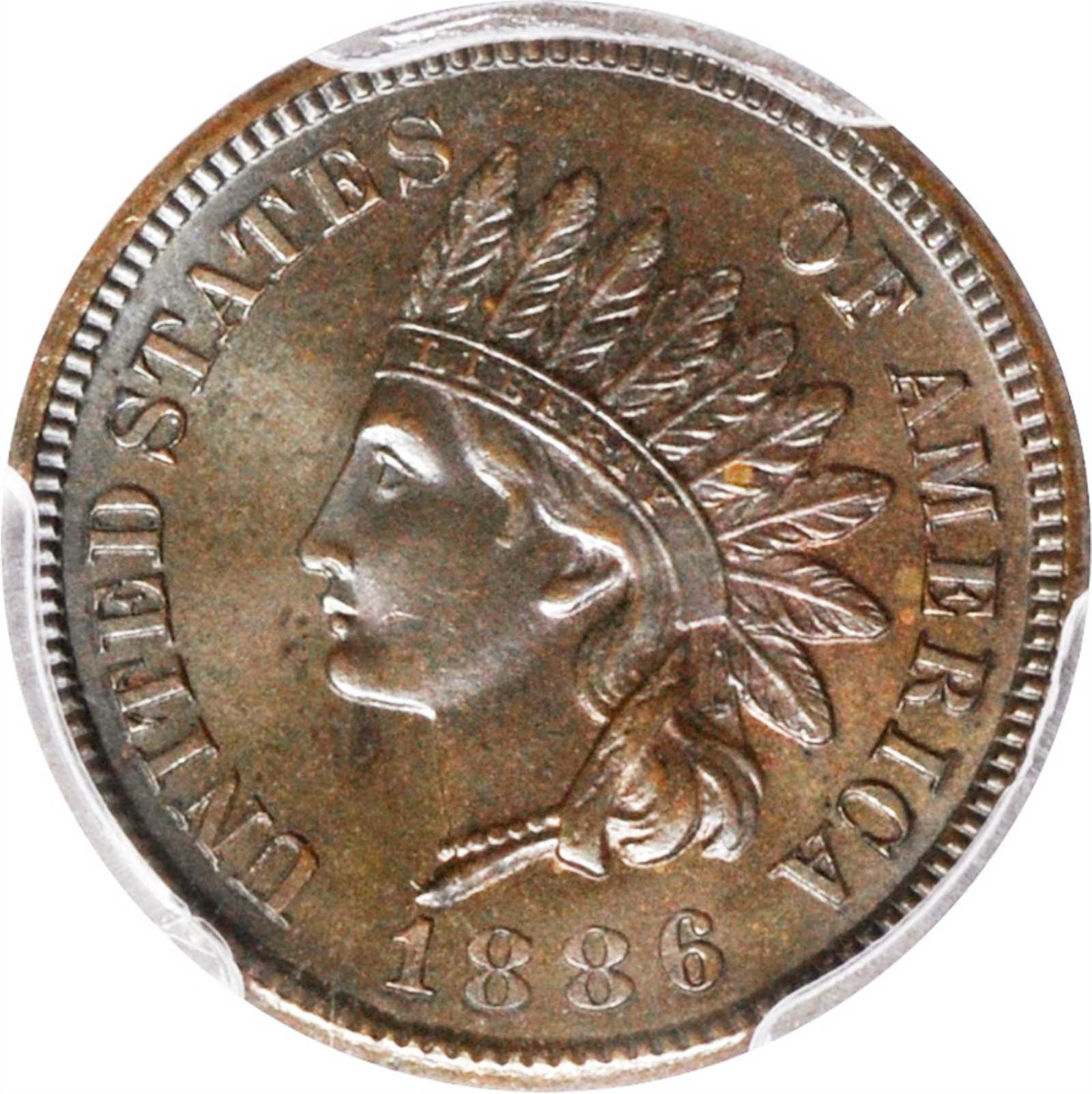 image for: 1886 Indian Cent. Type I Obverse. Proof-65 BN (PCGS).