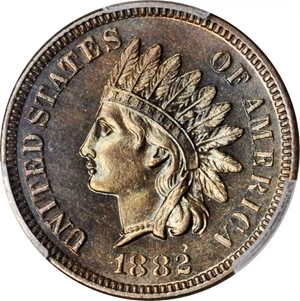 image for: 1882 Indian Cent. Proof-63 BN (PCGS).