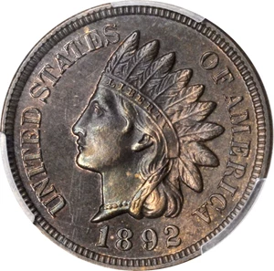 image for: 1892 Indian Cent. Proof-63 BN (PCGS).
