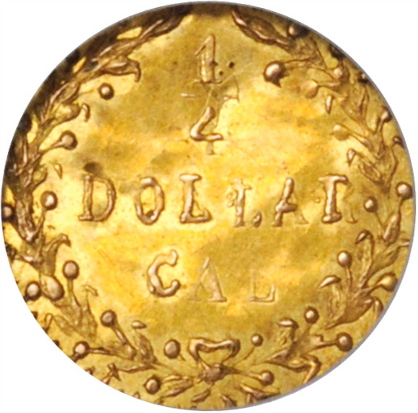 image for: 1875 Round 25 Cents. BG-878. Rarity-3. Indian Head. MS-62 (NGC).