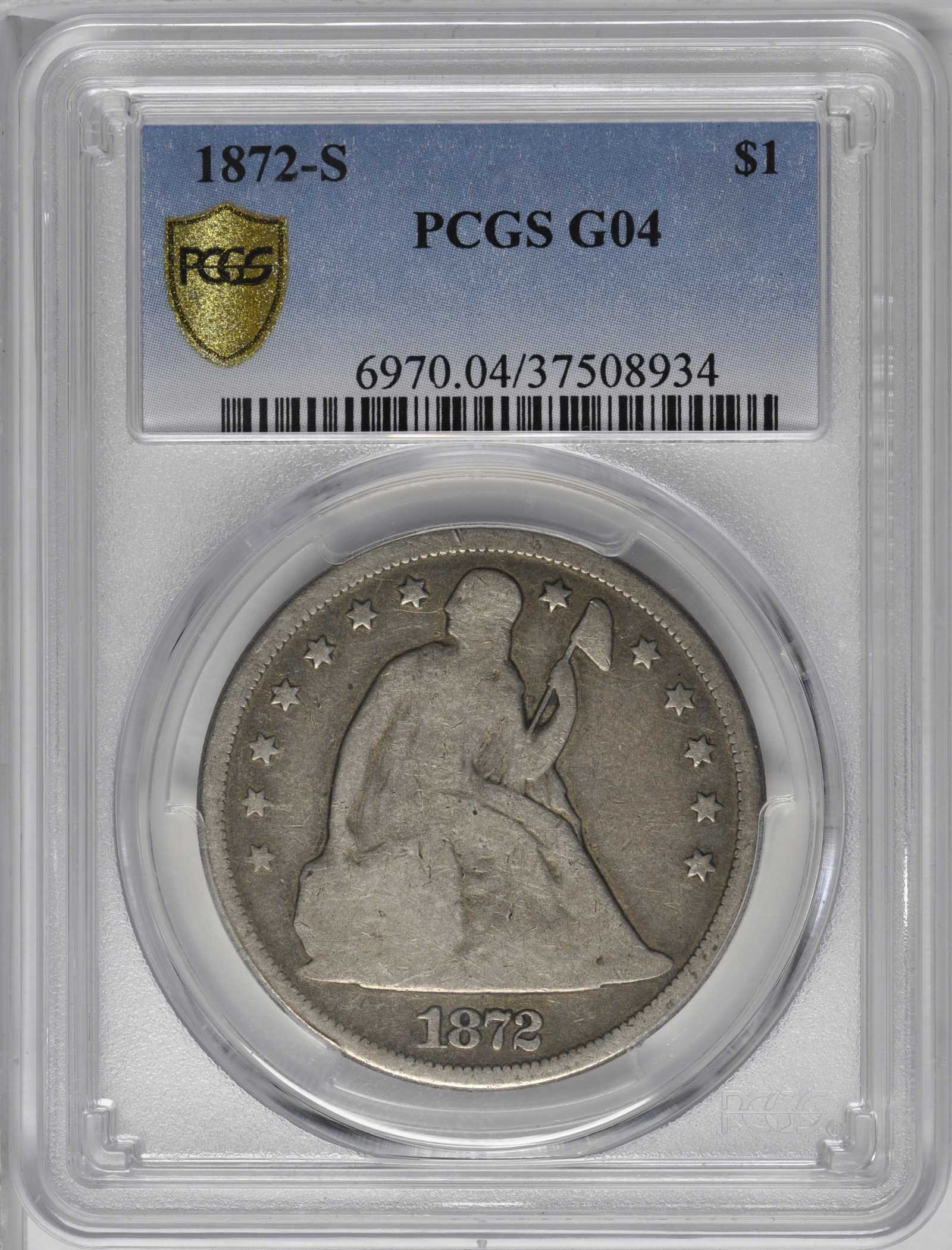 1872-S $1 G4 CAC thumbnail 5