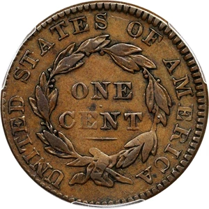 image for: 1830 Matron Head Cent. N-6. Rarity-4. Medium Letters. Fine-12 (PCGS).