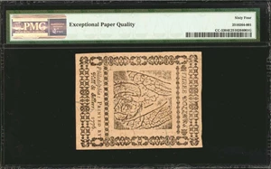 image for: CC-33. Continental Currency. May 9, 1776. $3. PMG Choice Uncirculated 64 EPQ.