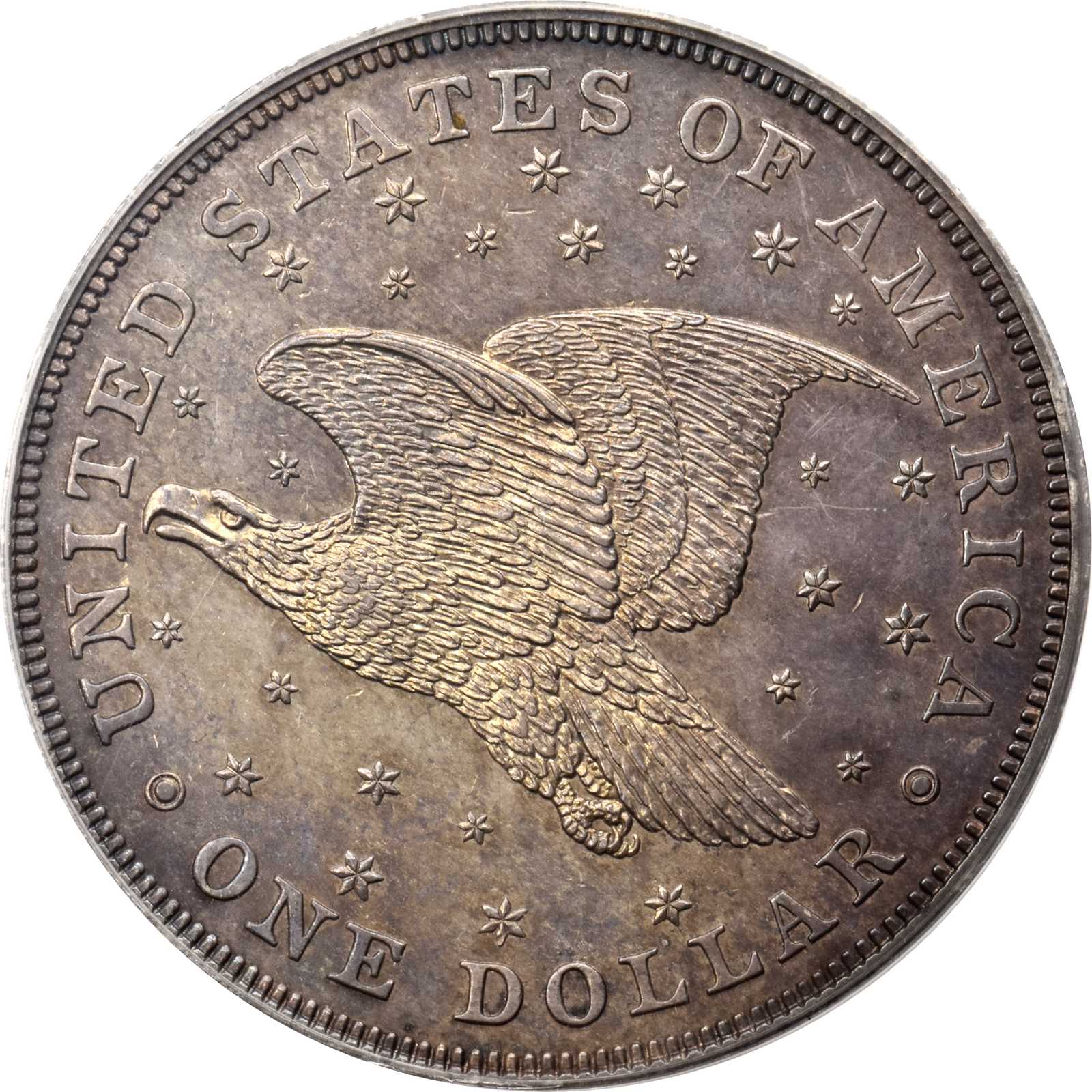 image for: 1836 Gobrecht Silver Dollar. Name on Base. Judd-60 Original, Pollock-65. Rarity-1. Dannreuther Reverse Die State D. Silver. Plain Edge. Die Alignment I. Proof-62 (ANACS).