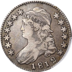 image for: 1812/1 Capped Bust Half Dollar. O-101a. Rarity-5. Large 8. VF-20 (PCGS). CAC.