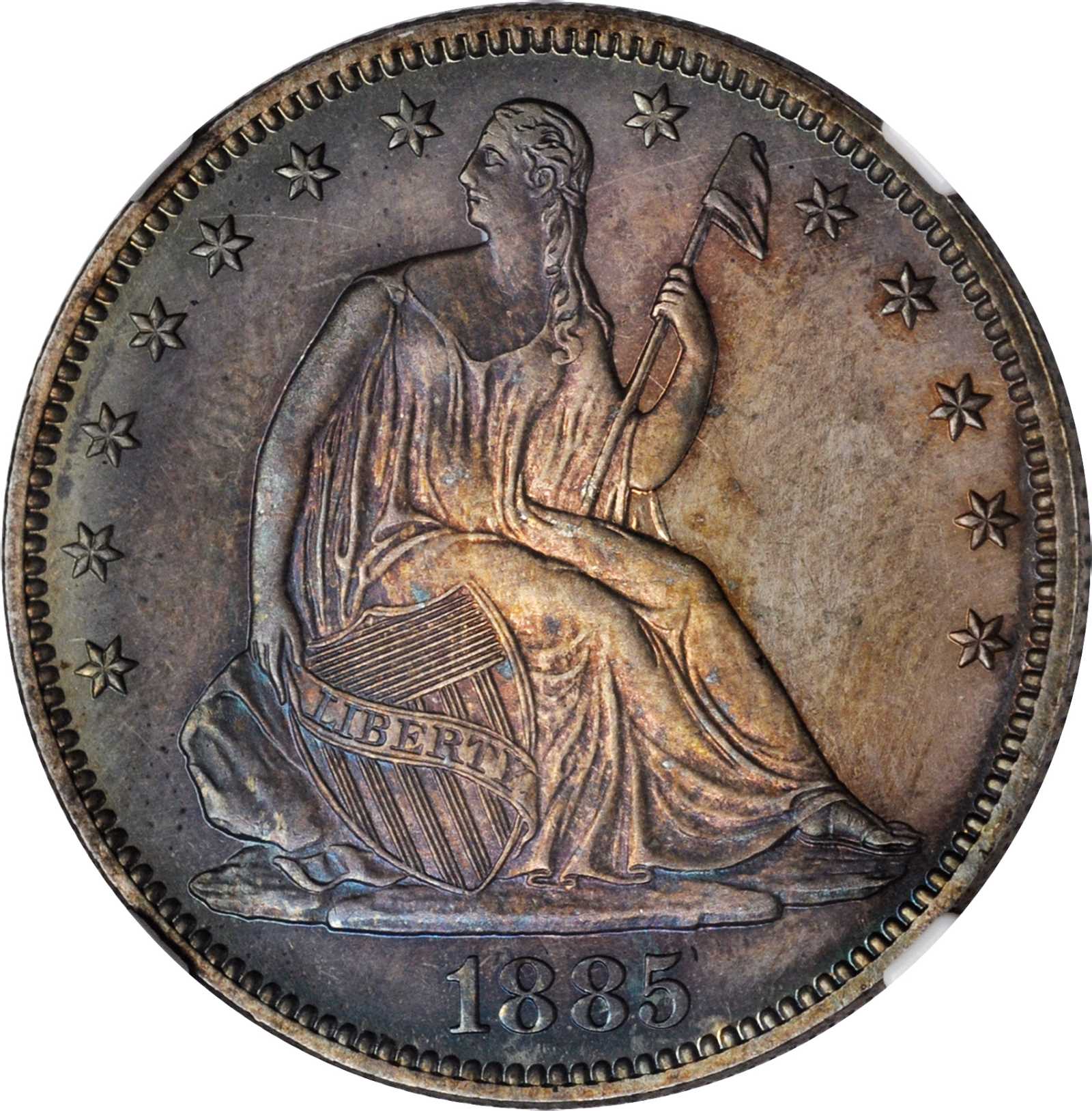 image for: 1885 Liberty Seated Half Dollar. Proof-66 (NGC). CAC.