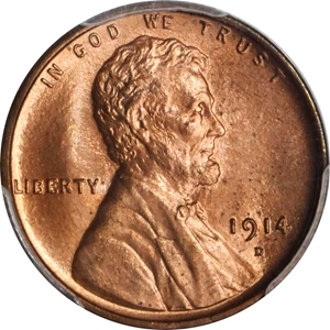 image for: 1914-D Lincoln Cent. MS-66 RD (PCGS).