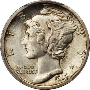 image for: 1916-D Mercury Dime. MS-65 (PCGS).