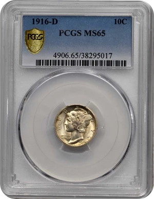 image for: 1916-D Mercury Dime. MS-65 (PCGS).