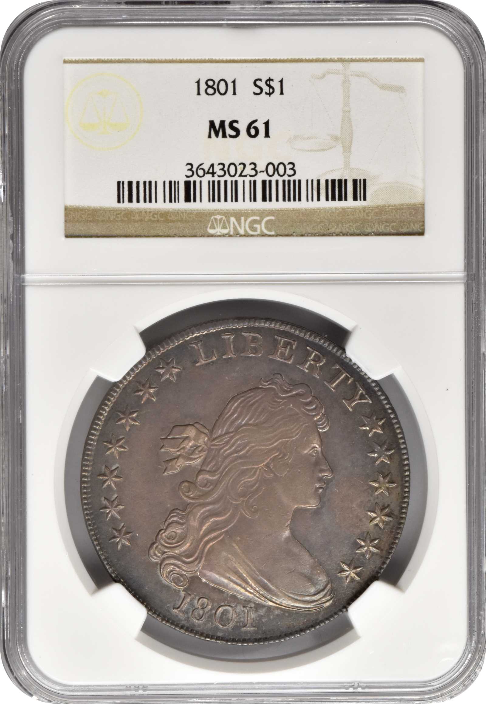 1801 $1 MS60 thumbnail 3