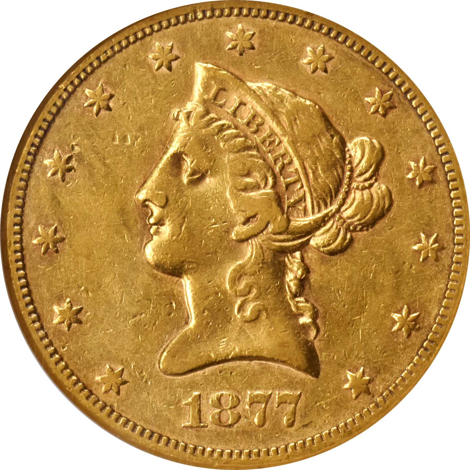 image for: 1877-CC Liberty Head Eagle. EF-45 (NGC).