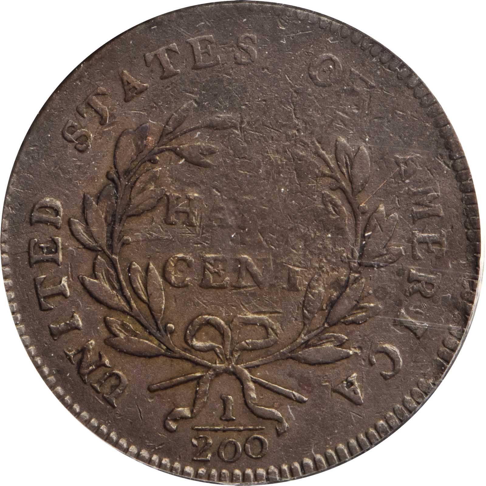 image for: 1797 Liberty Cap Half Cent. C-3b. Rarity-4. Low Head, Lettered Edge. VF-20 (PCGS).