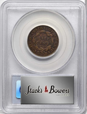 image for: 1831 Classic Head Half Cent. C-1, the only known dies. Rarity-6-. EF-45 (PCGS).
