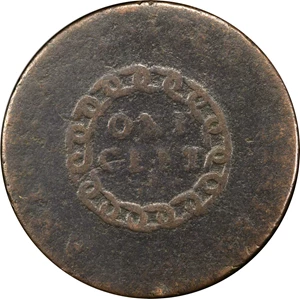 image for: 1793 Flowing Hair Cent. Chain Reverse. S-4. Rarity-3. AMERICA, With Periods. Fair-2 (PCGS). CAC.