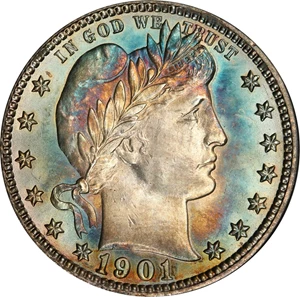image for: 1901-O Barber Quarter. MS-66+ (PCGS).