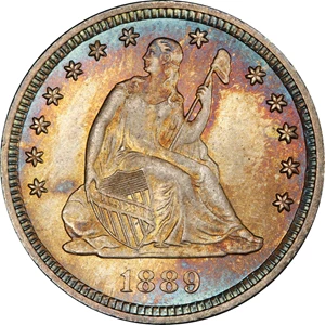 image for: 1889 Liberty Seated Quarter. MS-68 (PCGS). CAC.