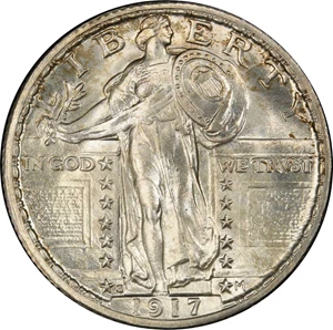 image for: 1917-S Standing Liberty Quarter. Type II. MS-67 FH (PCGS). CAC.